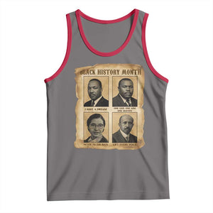 Vintage African American Heroes Tank Top Black Pride Inspiration TS12 Deep Heather Red Print Your Wear