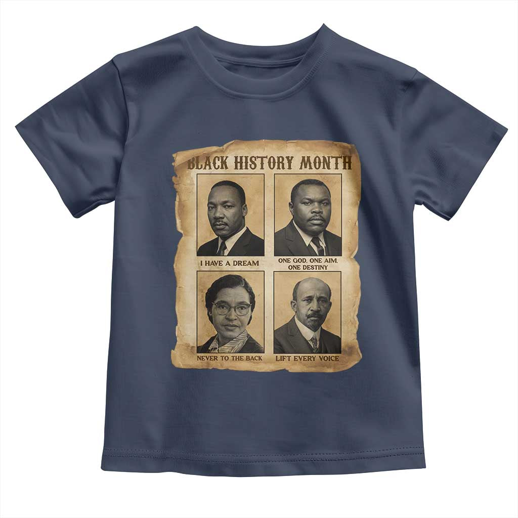 Vintage African American Heroes Toddler T Shirt Black Pride Inspiration TS12 Navy Print Your Wear