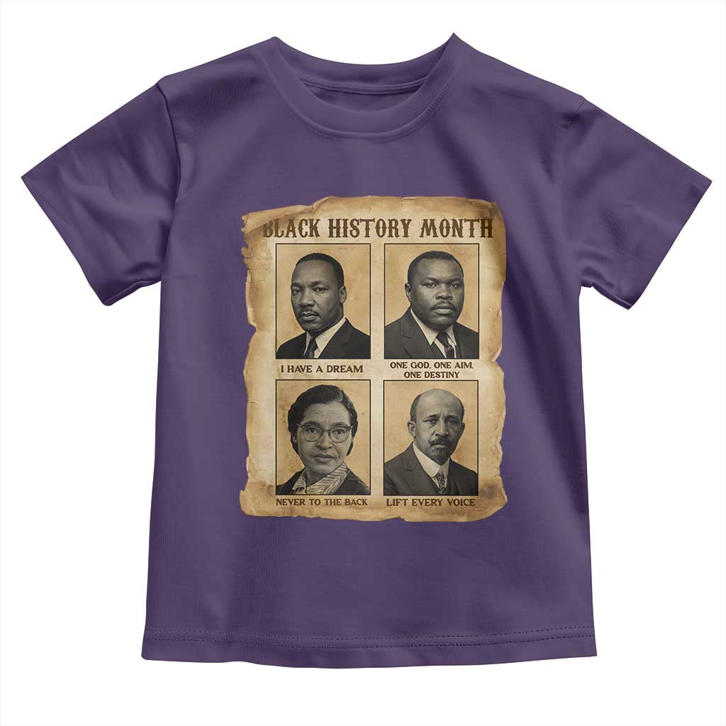 Vintage African American Heroes Toddler T Shirt Black Pride Inspiration TS12 Purple Print Your Wear