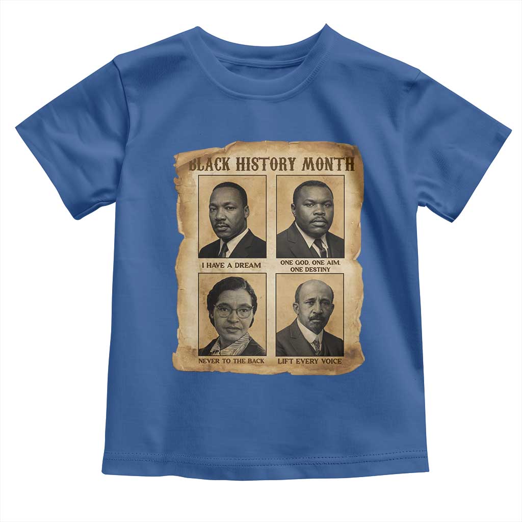 Vintage African American Heroes Toddler T Shirt Black Pride Inspiration TS12 Royal Blue Print Your Wear