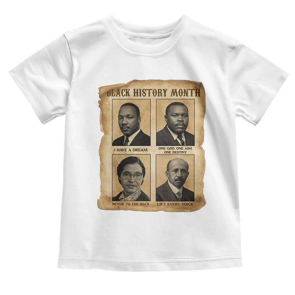 Vintage African American Heroes Toddler T Shirt Black Pride Inspiration TS12 White Print Your Wear