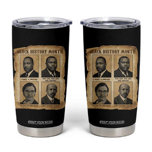 Vintage African American Heroes Tumbler Cup Black Pride Inspiration TS12 Black Print Your Wear