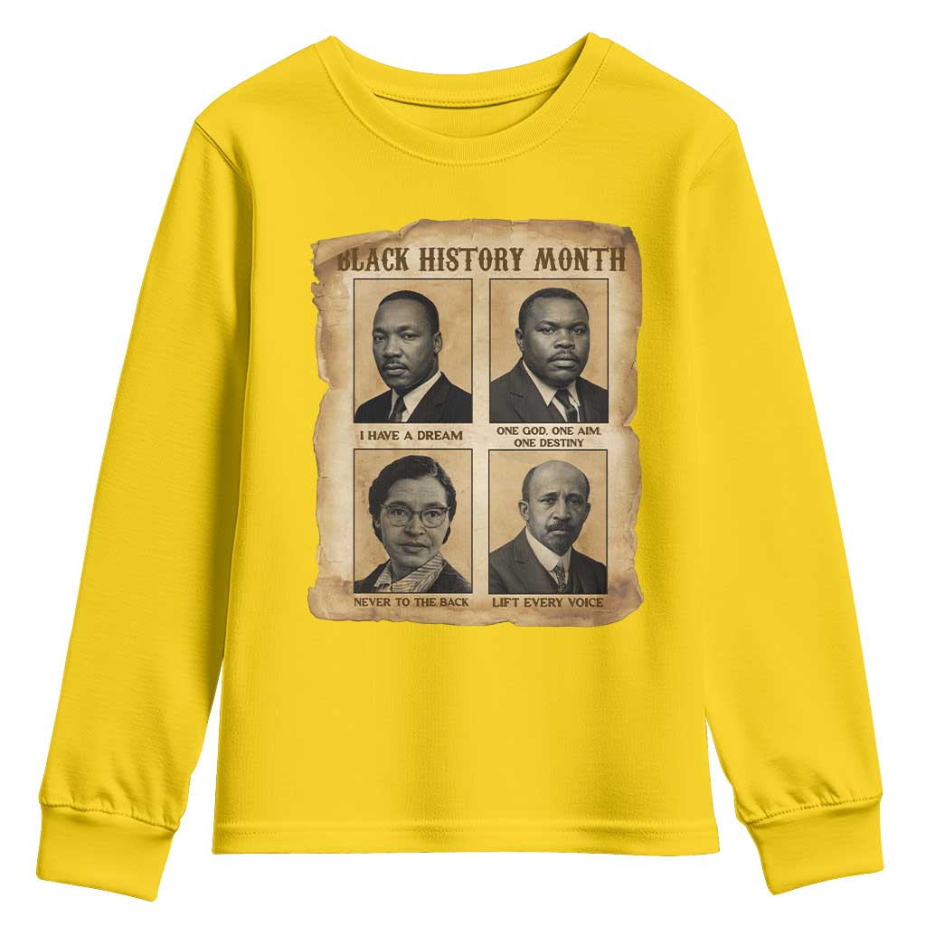 Vintage African American Heroes Youth Sweatshirt Black Pride Inspiration TS12 Daisy Print Your Wear