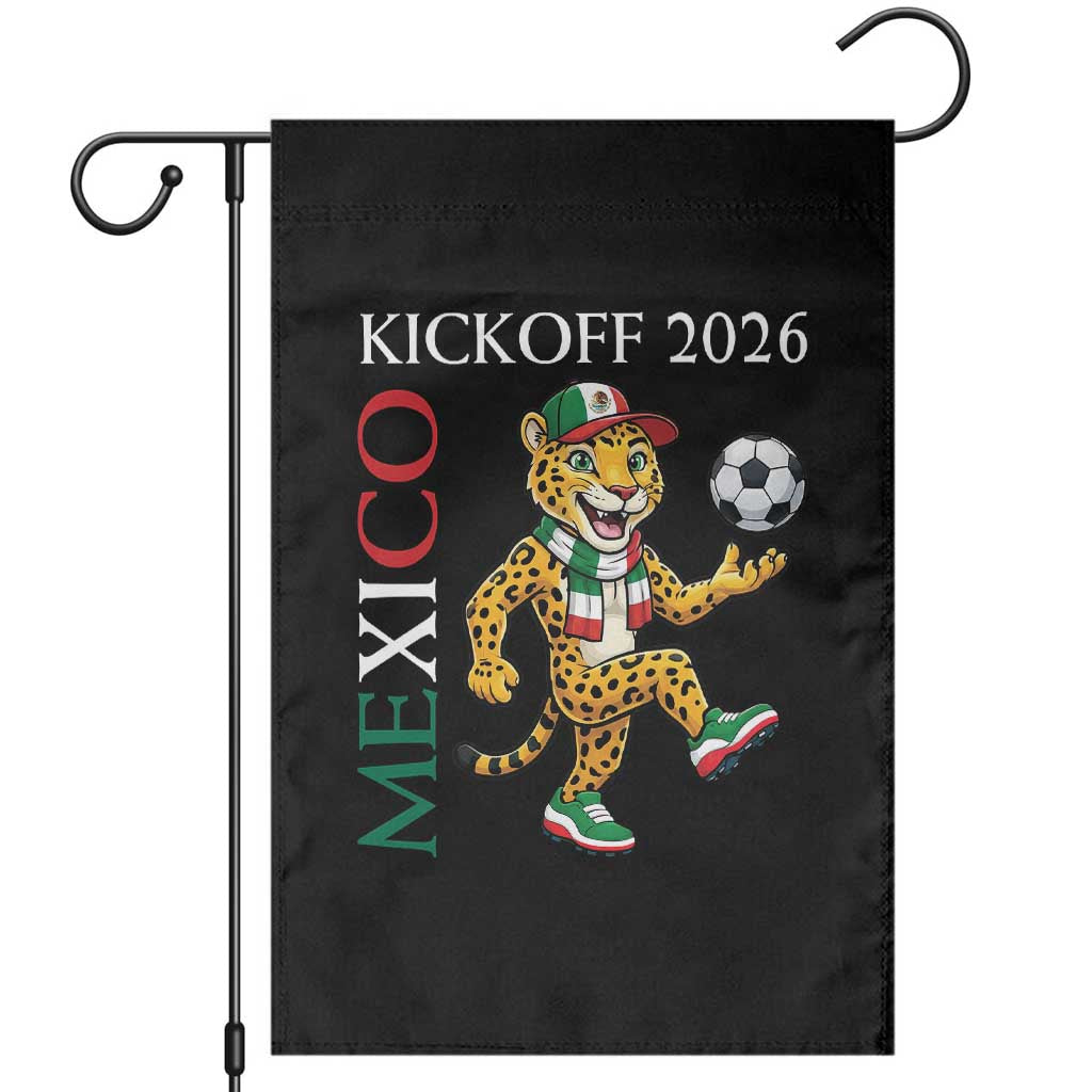 Mexico Soccer Pride Jaguar Kickoff 2026 Garden Flag TS12 Black Print Your Wear