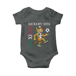 Mexico Soccer Pride Jaguar Kickoff 2026 Baby Onesie TS12 Dark Heather Print Your Wear