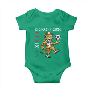 Mexico Soccer Pride Jaguar Kickoff 2026 Baby Onesie TS12 Irish Green Print Your Wear