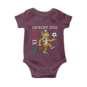 Mexico Soccer Pride Jaguar Kickoff 2026 Baby Onesie TS12 Maroon Print Your Wear