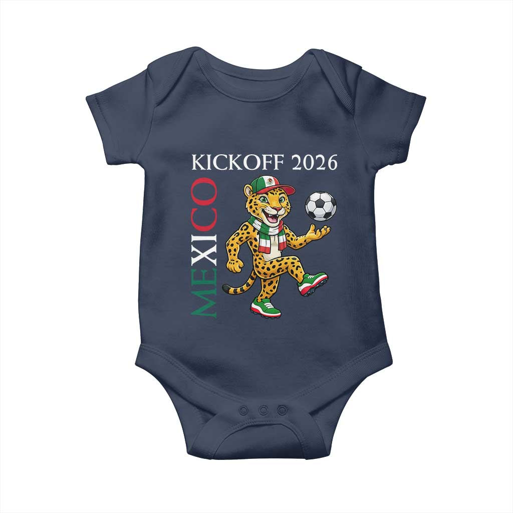 Mexico Soccer Pride Jaguar Kickoff 2026 Baby Onesie TS12 Navy Print Your Wear