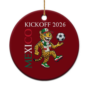 Mexico Soccer Pride Jaguar Kickoff 2026 Ceramic Ornament TS12 1pc Red Print Your Wear