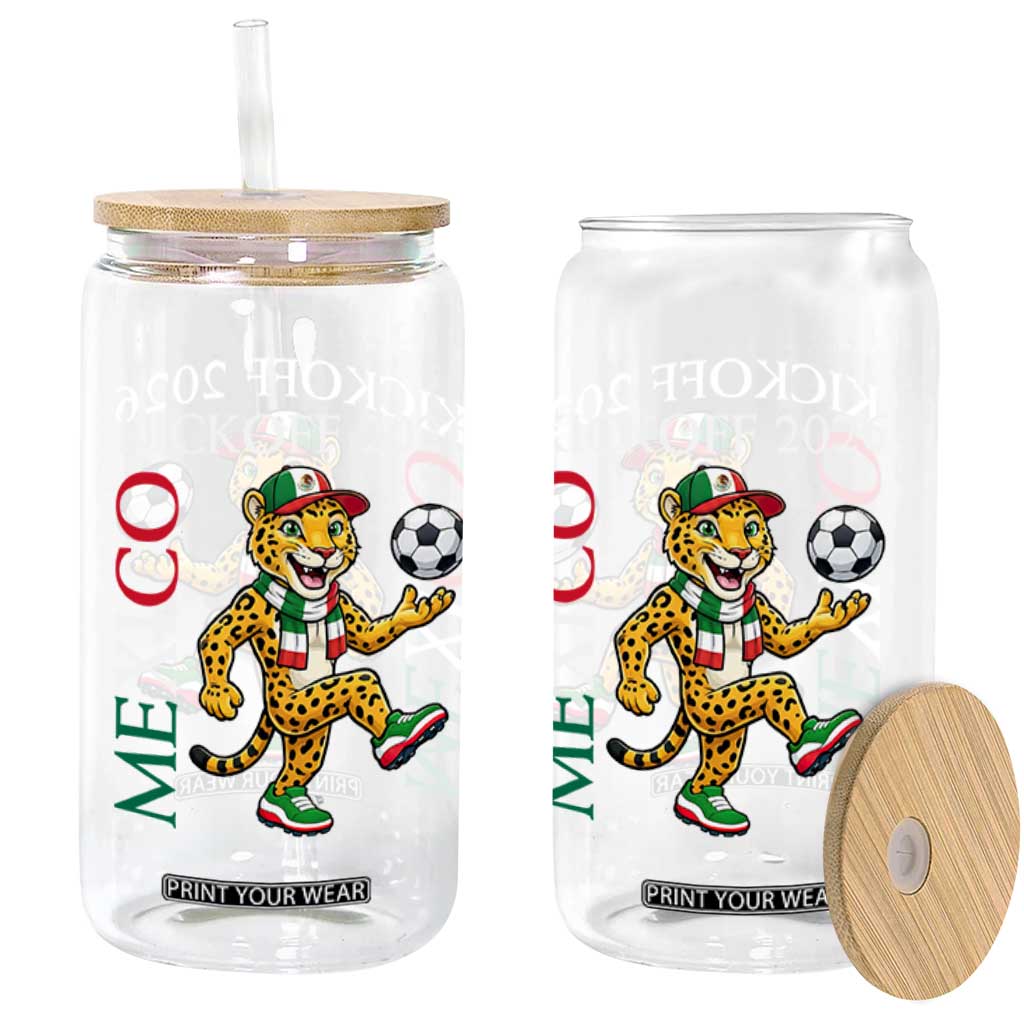Mexico Soccer Pride Jaguar Kickoff 2026 Glass Can TS12 Print Your Wear