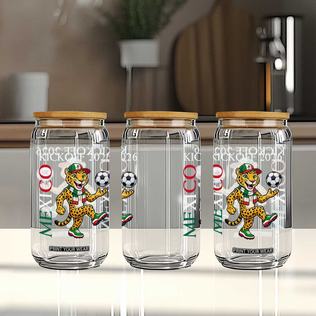 Mexico Soccer Pride Jaguar Kickoff 2026 Glass Can TS12 Print Your Wear
