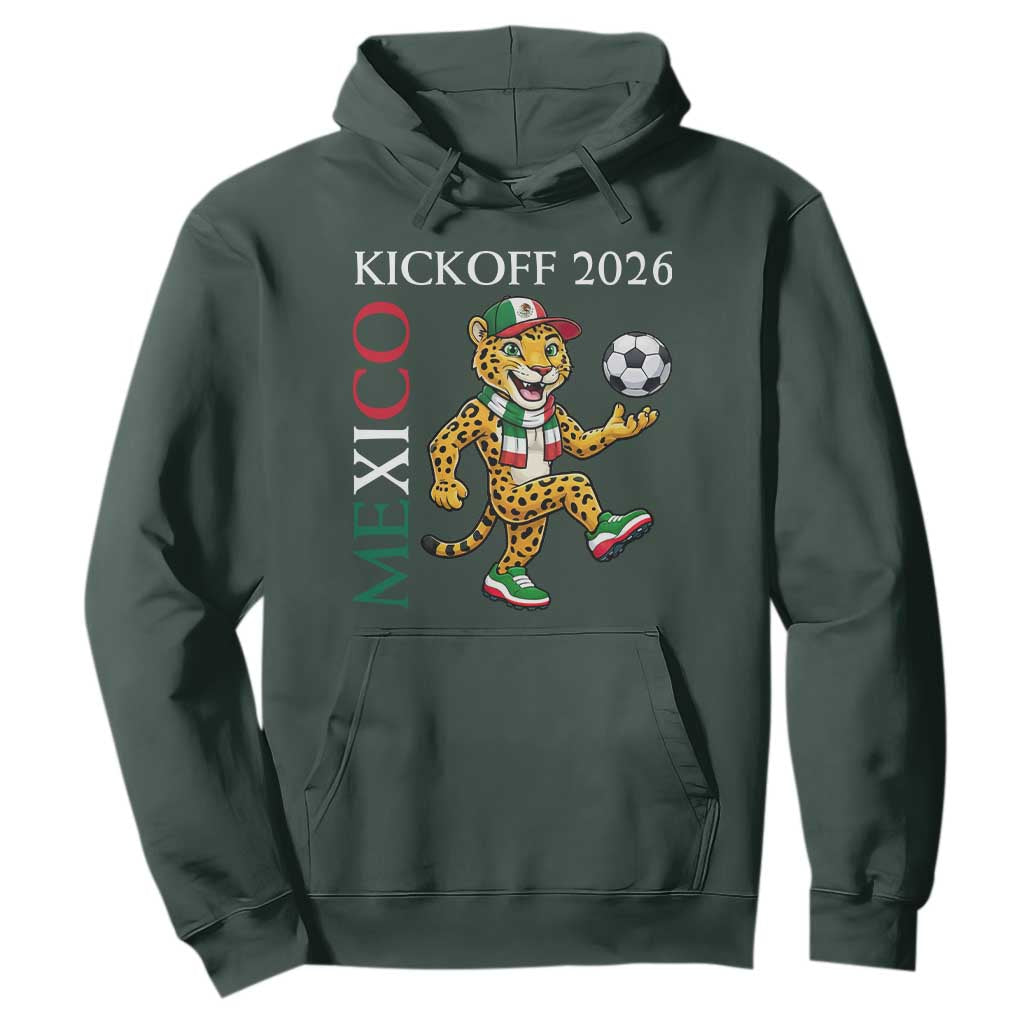 Mexico Soccer Pride Jaguar Kickoff 2026 Hoodie TS12 Dark Forest Green Print Your Wear