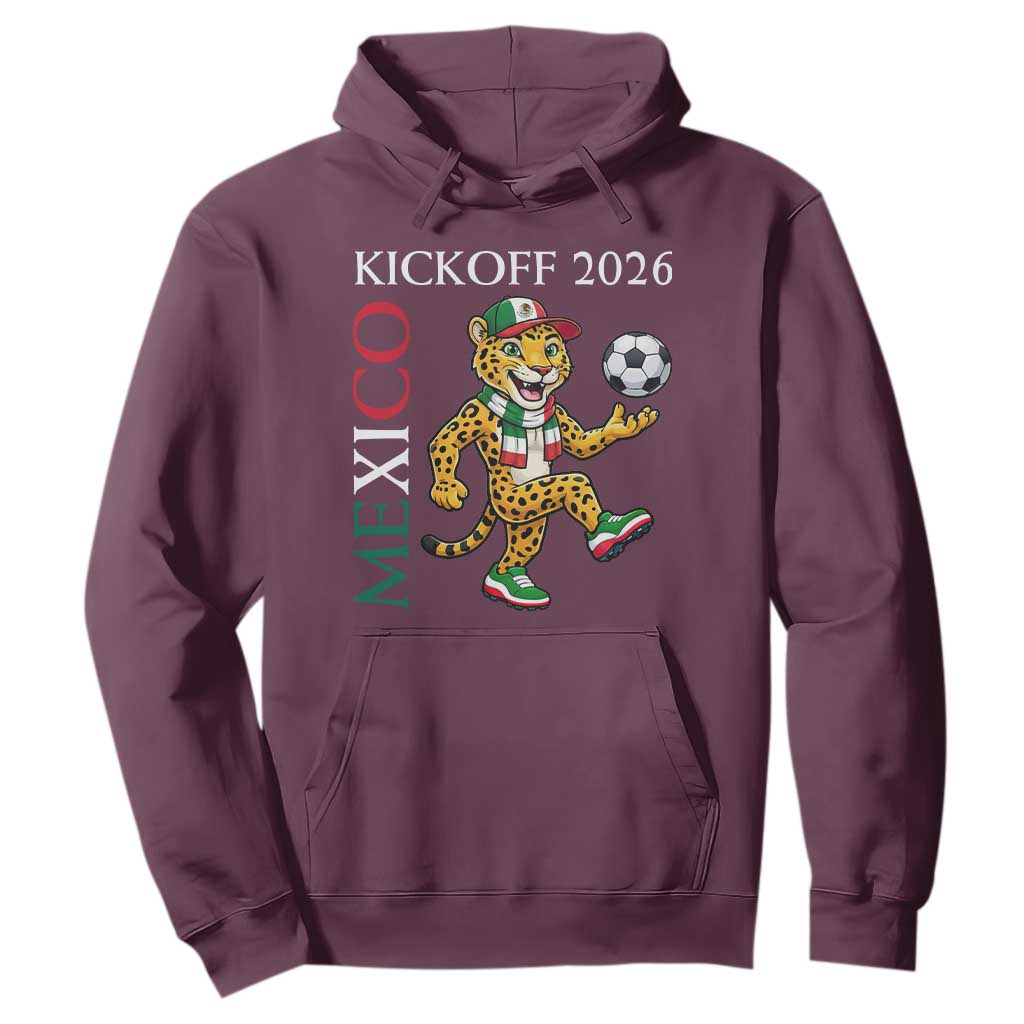 Mexico Soccer Pride Jaguar Kickoff 2026 Hoodie TS12 Maroon Print Your Wear