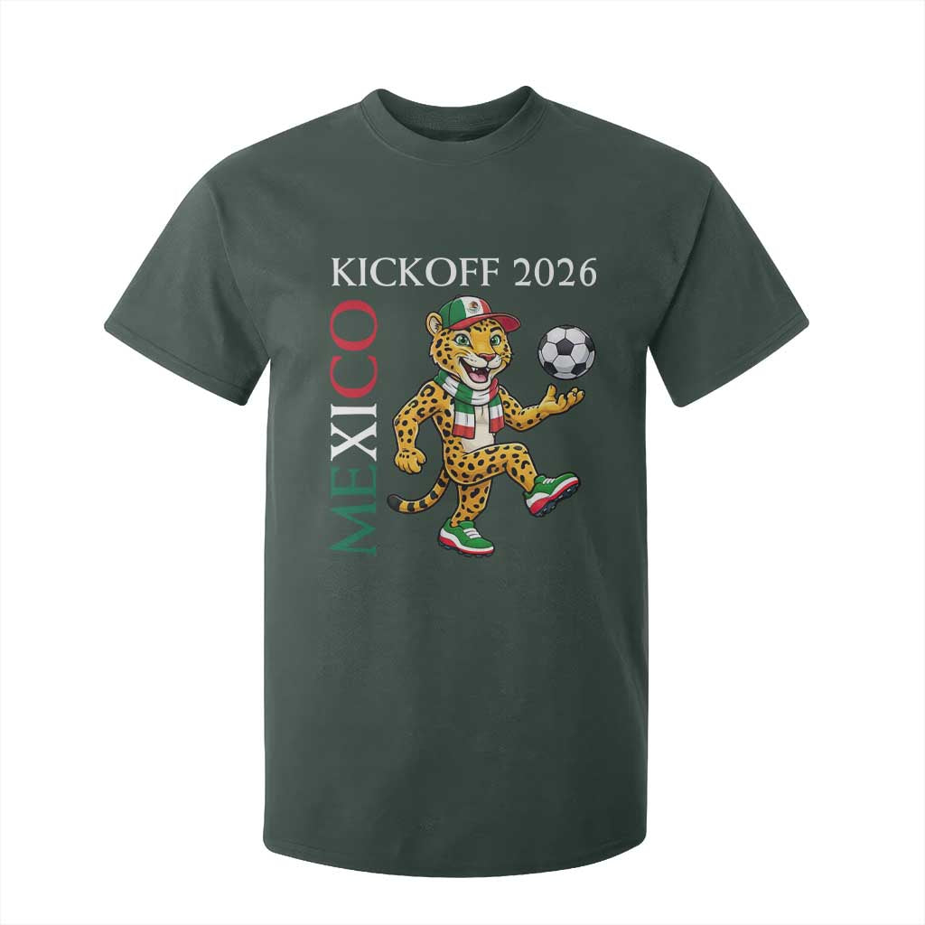 Mexico Soccer Pride Jaguar Kickoff 2026 T Shirt For Kid TS12 Dark Forest Green Print Your Wear