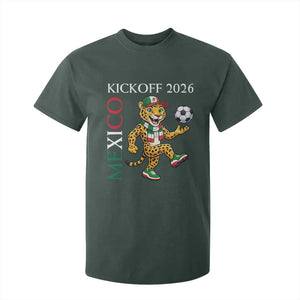 Mexico Soccer Pride Jaguar Kickoff 2026 T Shirt For Kid TS12 Dark Forest Green Print Your Wear
