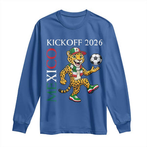 Mexico Soccer Pride Jaguar Kickoff 2026 Long Sleeve Shirt TS12 Royal Blue Print Your Wear