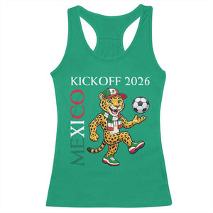 Mexico Soccer Pride Jaguar Kickoff 2026 Racerback Tank Top TS12 Irish Green Print Your Wear