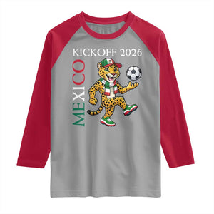 Mexico Soccer Pride Jaguar Kickoff 2026 Raglan Shirt TS12 Sport Gray Red Print Your Wear