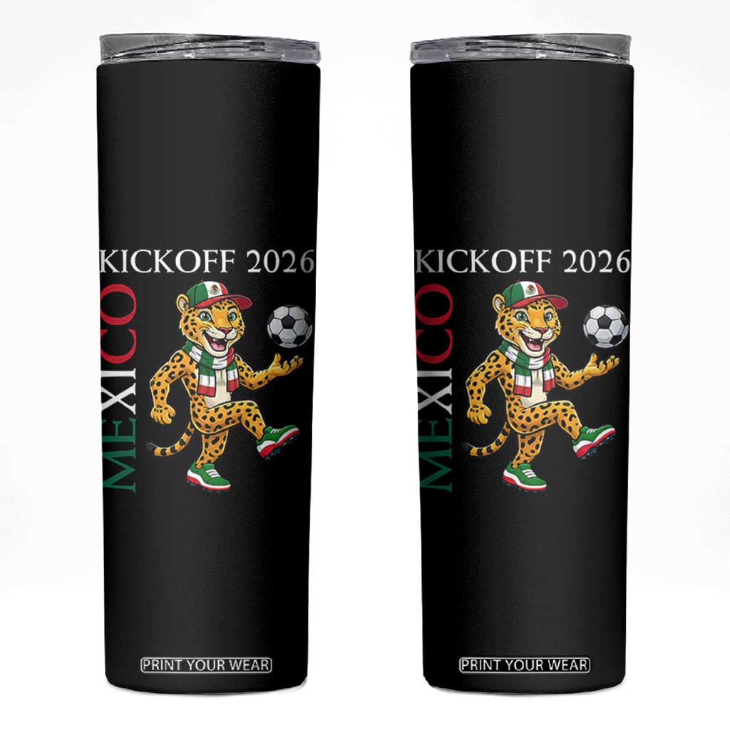 Mexico Soccer Pride Jaguar Kickoff 2026 Skinny Tumbler TS12 Black Print Your Wear