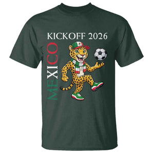 Mexico Soccer Pride Jaguar Kickoff 2026 T Shirt TS12 Dark Forest Green Print Your Wear