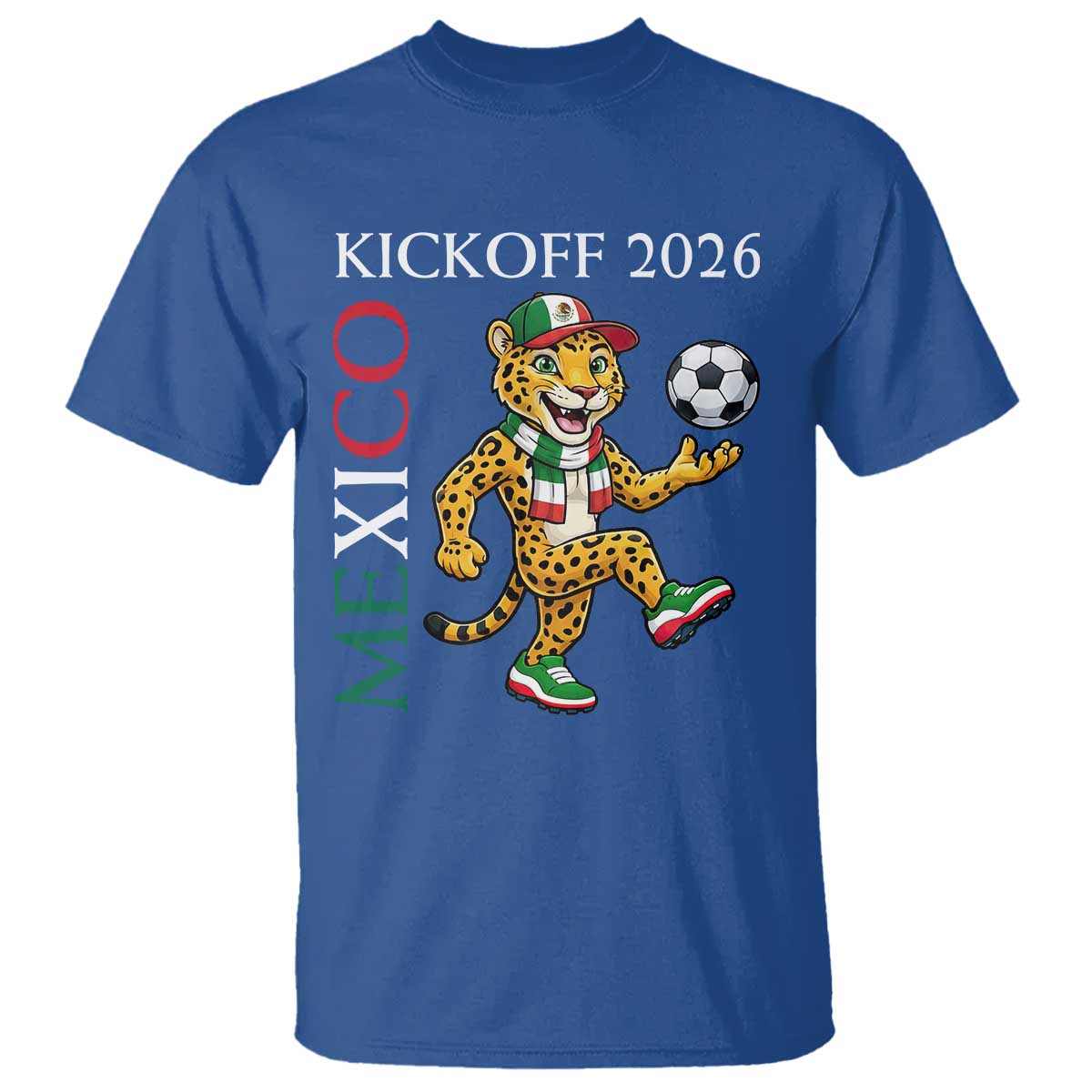 Mexico Soccer Pride Jaguar Kickoff 2026 T Shirt TS12 Royal Blue Print Your Wear