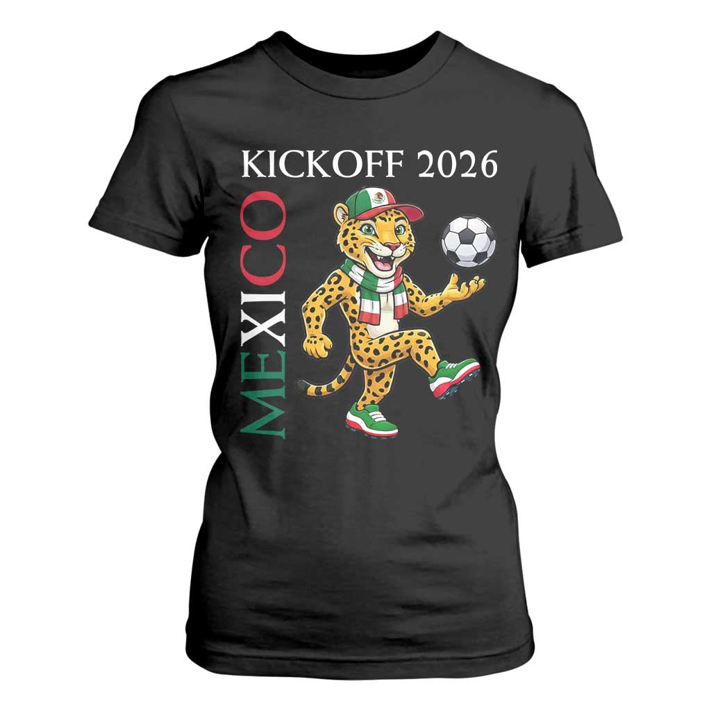 Mexico Soccer Pride Jaguar Kickoff 2026 T Shirt For Women TS12 Black Print Your Wear