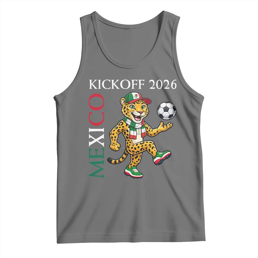 Mexico Soccer Pride Jaguar Kickoff 2026 Tank Top TS12 Black Heather Print Your Wear