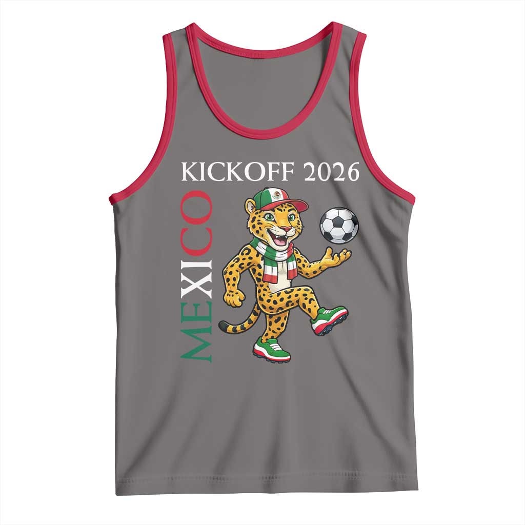 Mexico Soccer Pride Jaguar Kickoff 2026 Tank Top TS12 Deep Heather Red Print Your Wear
