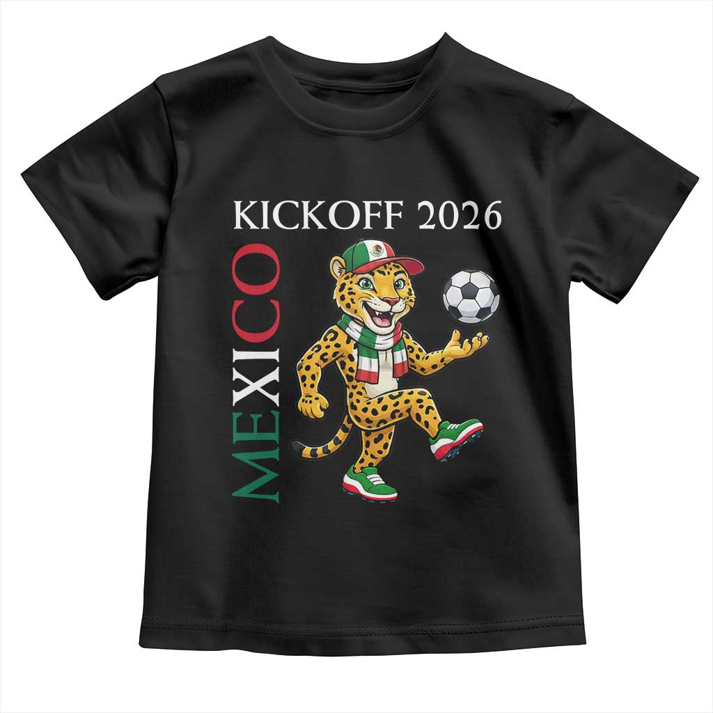 Mexico Soccer Pride Jaguar Kickoff 2026 Toddler T Shirt TS12 Black Print Your Wear