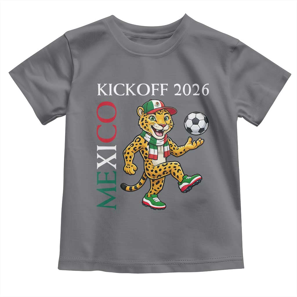 Mexico Soccer Pride Jaguar Kickoff 2026 Toddler T Shirt TS12 Charcoal Print Your Wear