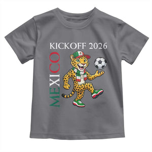 Mexico Soccer Pride Jaguar Kickoff 2026 Toddler T Shirt TS12 Charcoal Print Your Wear