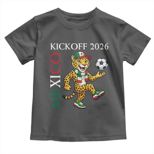 Mexico Soccer Pride Jaguar Kickoff 2026 Toddler T Shirt TS12 Dark Heather Print Your Wear