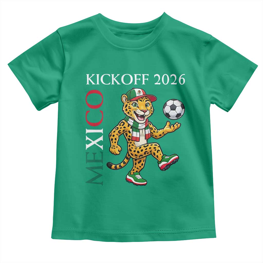 Mexico Soccer Pride Jaguar Kickoff 2026 Toddler T Shirt TS12 Irish Green Print Your Wear