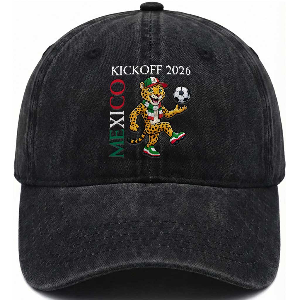 Mexico Soccer Pride Jaguar Kickoff 2026 Washed Cotton Baseball Cap TS12 Print Your Wear