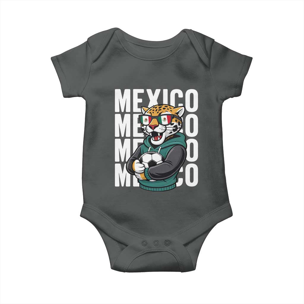Fierce Mexico Jaguar Soccer Pride Fan Gift Baby Onesie TS12 Dark Heather Print Your Wear