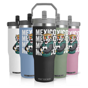 Fierce Mexico Jaguar Soccer Pride Fan Gift Flip Straw Tumbler TS12 Print Your Wear