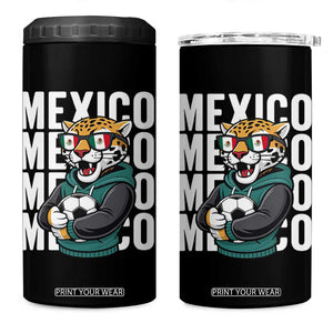 Fierce Mexico Jaguar Soccer Pride Fan Gift 4 in 1 Can Cooler Tumbler TS12 One Size: 16 oz Black Print Your Wear