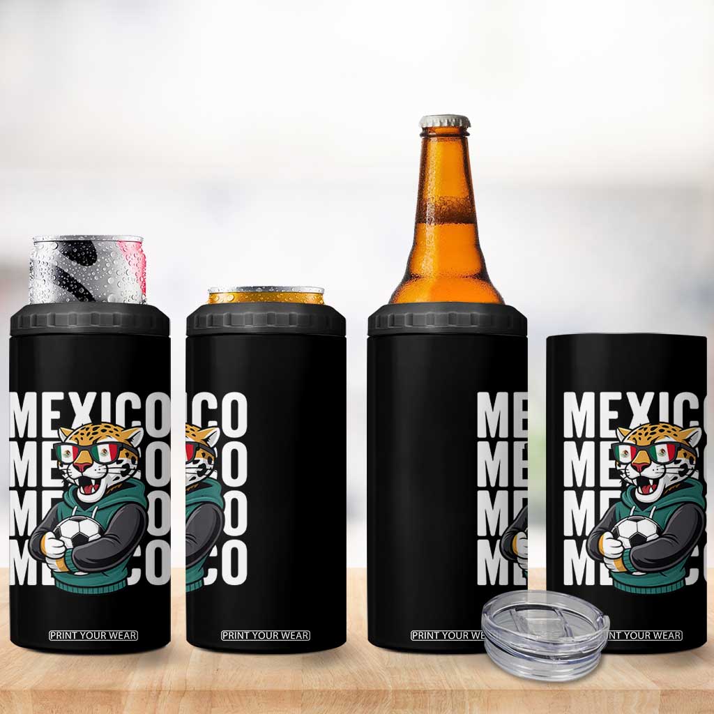 Fierce Mexico Jaguar Soccer Pride Fan Gift 4 in 1 Can Cooler Tumbler TS12 Print Your Wear