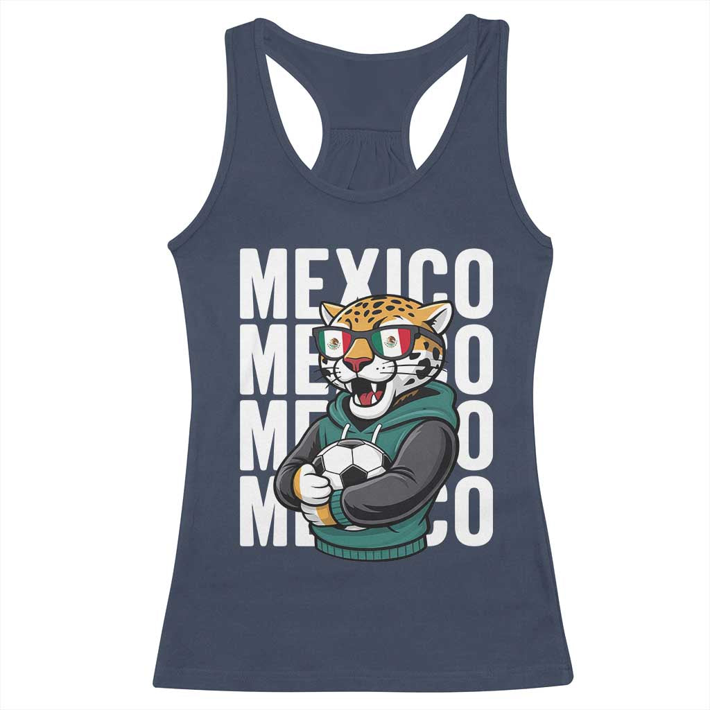 Fierce Mexico Jaguar Soccer Pride Fan Gift Racerback Tank Top TS12 Navy Print Your Wear
