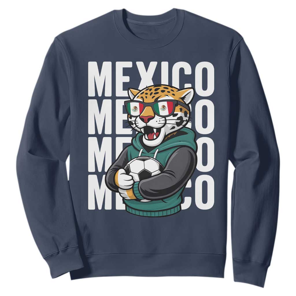 Fierce Mexico Jaguar Soccer Pride Fan Gift Sweatshirt TS12 Navy Print Your Wear