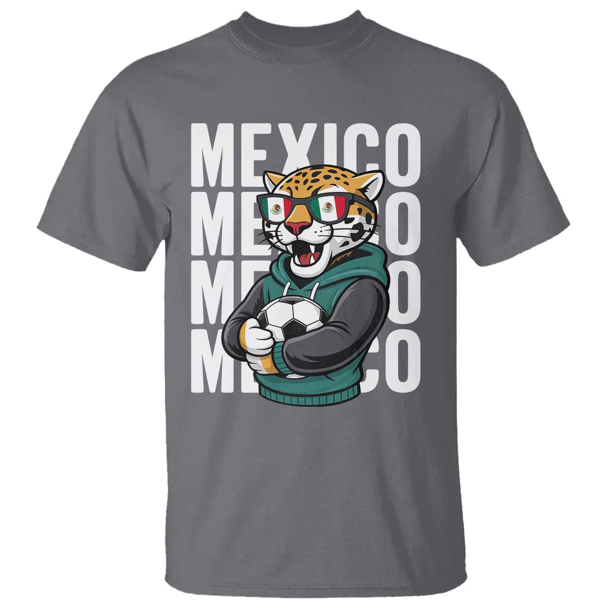 Fierce Mexico Jaguar Soccer Pride Fan Gift T Shirt TS12 Charcoal Print Your Wear
