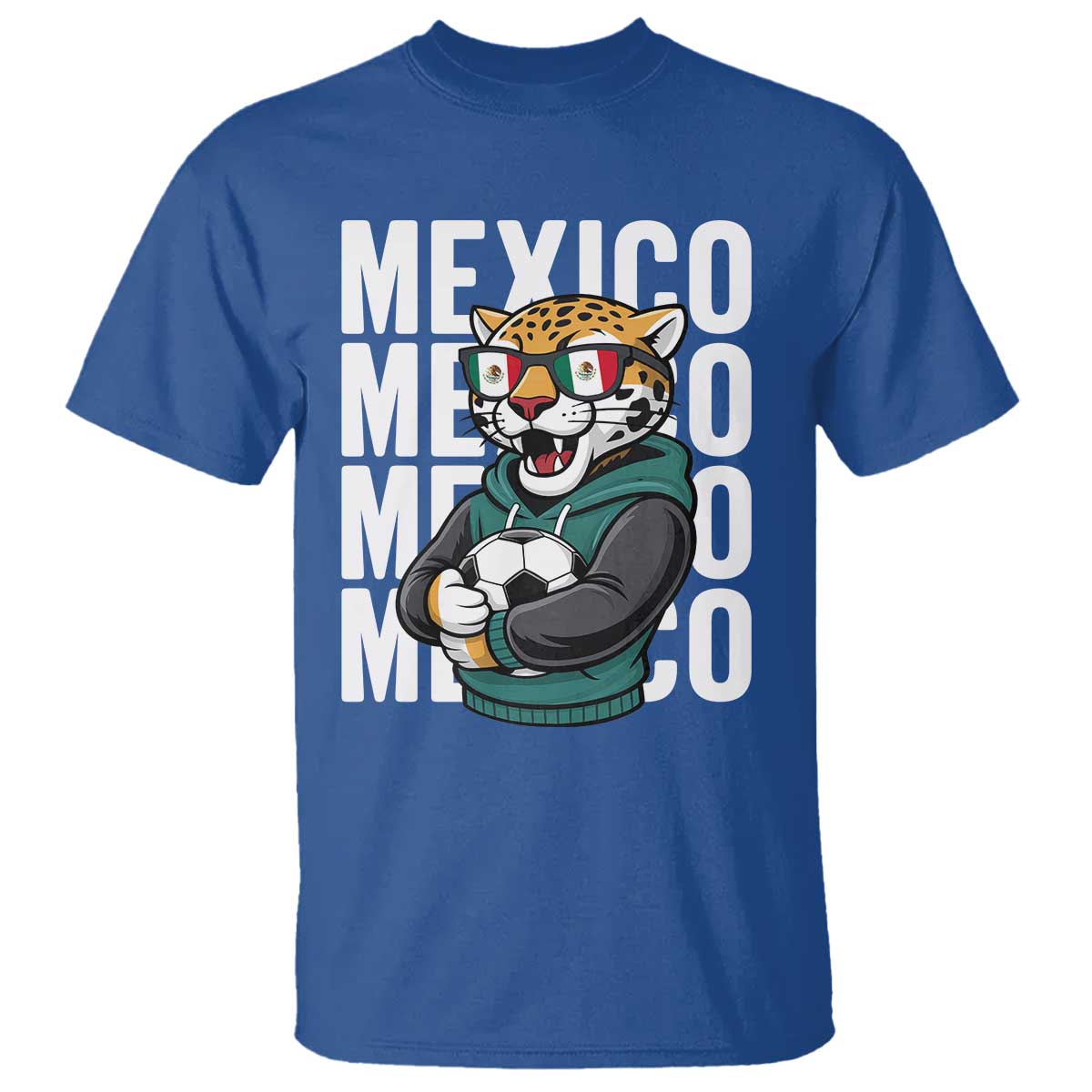 Fierce Mexico Jaguar Soccer Pride Fan Gift T Shirt TS12 Royal Blue Print Your Wear