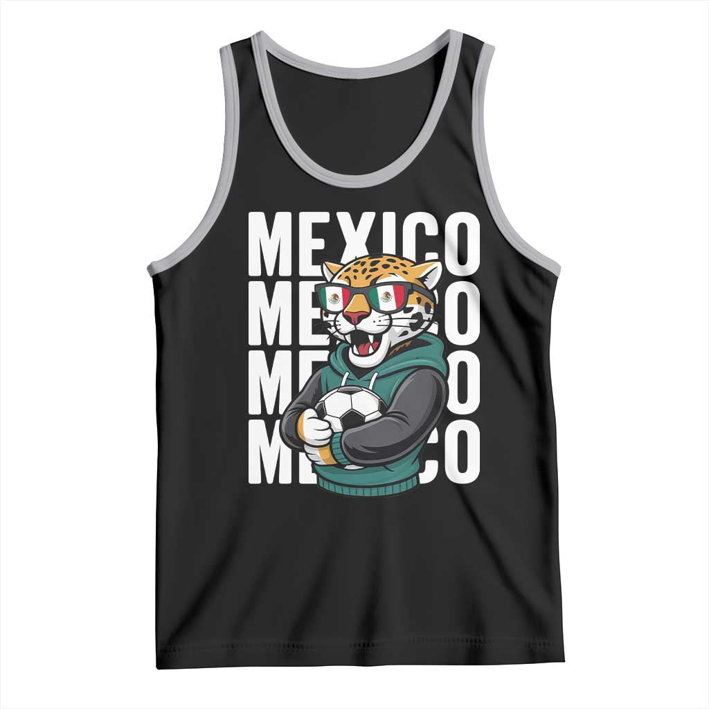 Fierce Mexico Jaguar Soccer Pride Fan Gift Tank Top TS12 Black Athletic Heather Print Your Wear