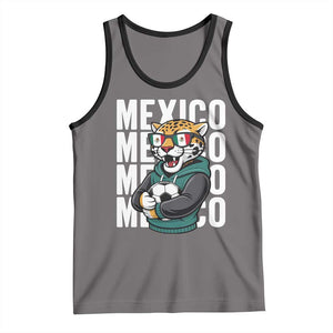 Fierce Mexico Jaguar Soccer Pride Fan Gift Tank Top TS12 Deep Heather Black Print Your Wear
