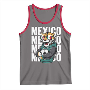 Fierce Mexico Jaguar Soccer Pride Fan Gift Tank Top TS12 Deep Heather Red Print Your Wear