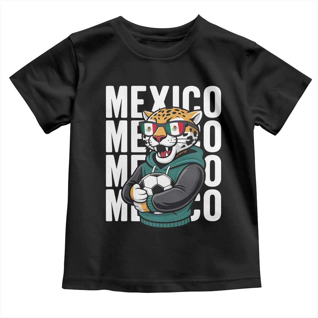 Fierce Mexico Jaguar Soccer Pride Fan Gift Toddler T Shirt TS12 Black Print Your Wear