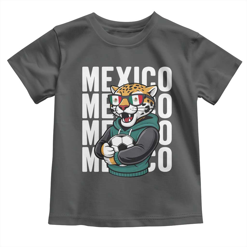 Fierce Mexico Jaguar Soccer Pride Fan Gift Toddler T Shirt TS12 Dark Heather Print Your Wear
