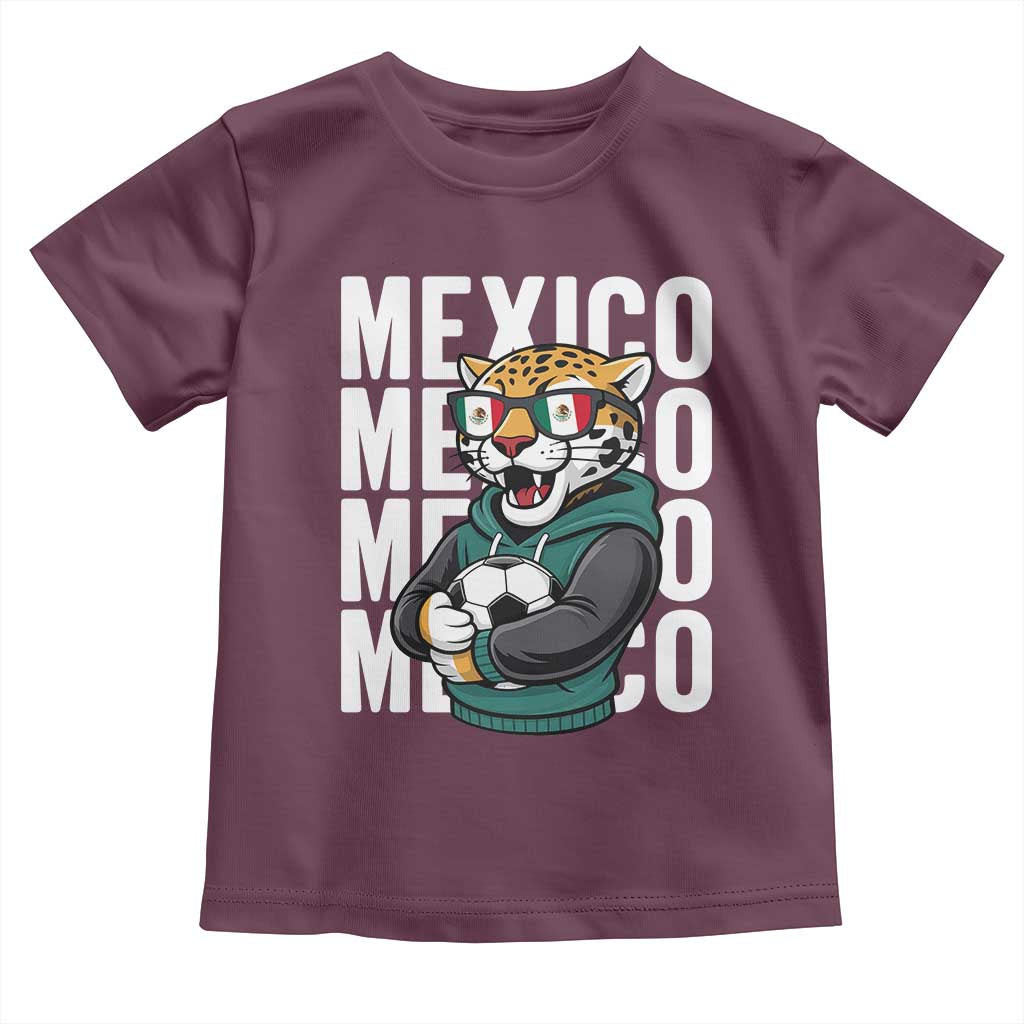 Fierce Mexico Jaguar Soccer Pride Fan Gift Toddler T Shirt TS12 Maroon Print Your Wear