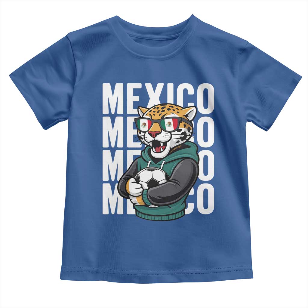 Fierce Mexico Jaguar Soccer Pride Fan Gift Toddler T Shirt TS12 Royal Blue Print Your Wear