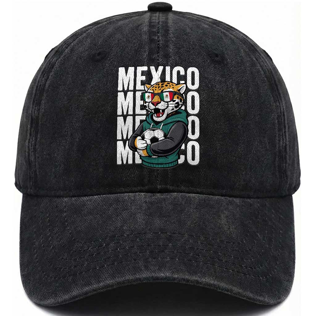 Fierce Mexico Jaguar Soccer Pride Fan Gift Washed Cotton Baseball Cap TS12 Print Your Wear